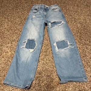 Abercrombie Kids Light Blue Wide Leg Jeans